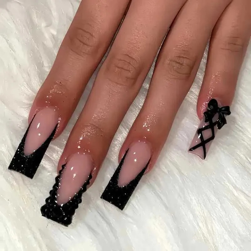 Sheer Nude French with Gothic Accents Sheer Nude French with Gothic Accents — Gothic Coffin Nails 2027