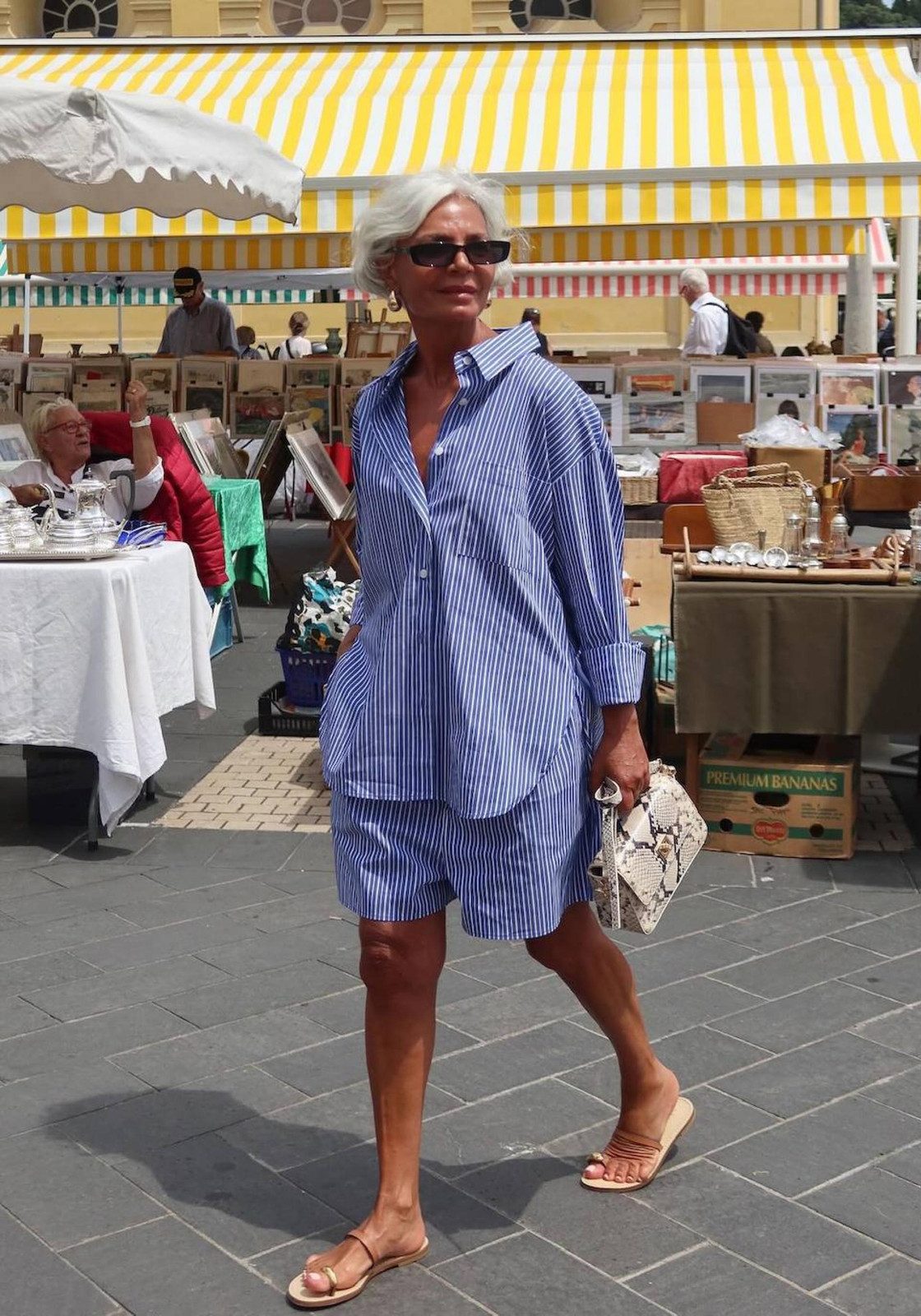 Striped Set with Tan Slide Sandals for a Relaxed Vibe Striped Set with Tan Slide Sandals for a Relaxed Vibe — Summer Outfits 2027 with Sandals