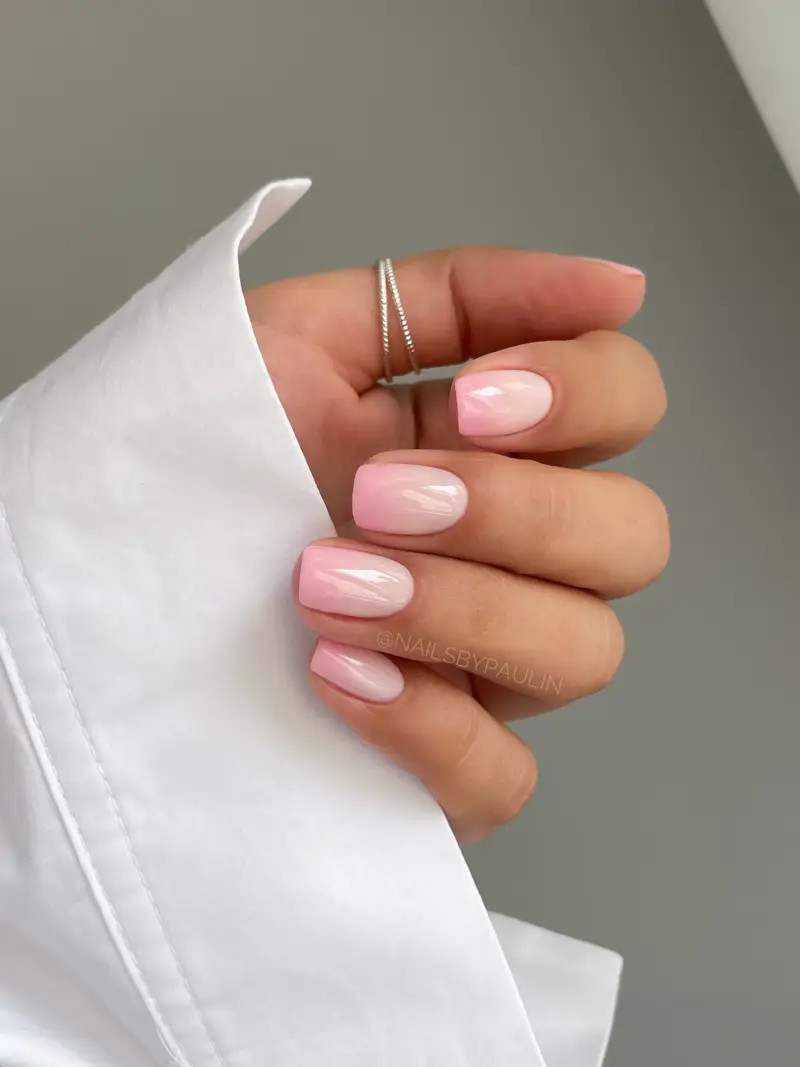 Milky Pink French Ombre Nails Milky Pink French Ombre Nails — Milky Pink Nails 2027