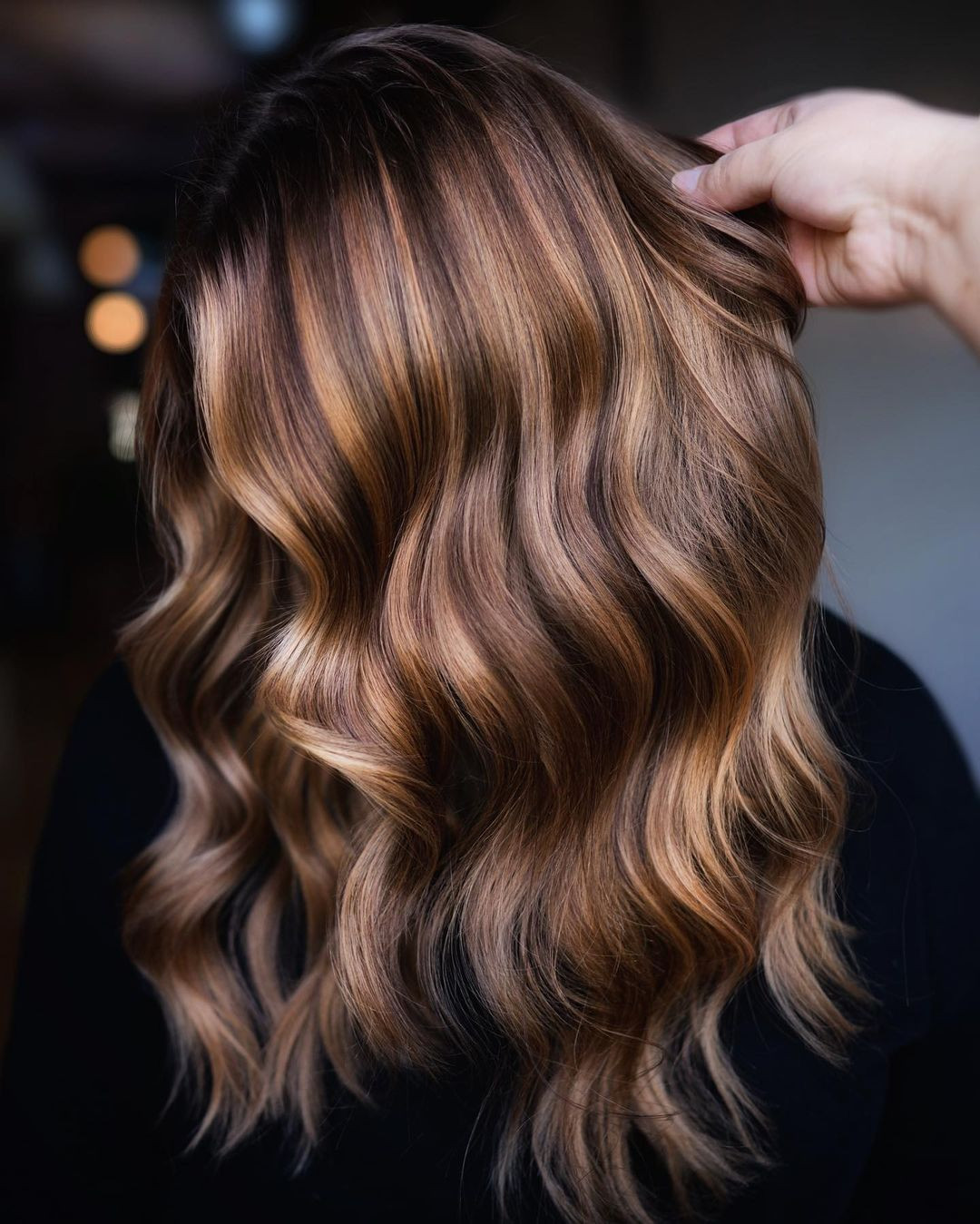 Rich Brown With Honey Blonde Root Shadow — Honey Brown Hair 2027