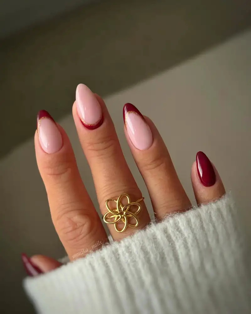Visual Idea — Accented By A Thin Gold Line Visual Idea — Accented By A Thin Gold Line — Concert Nails 2027