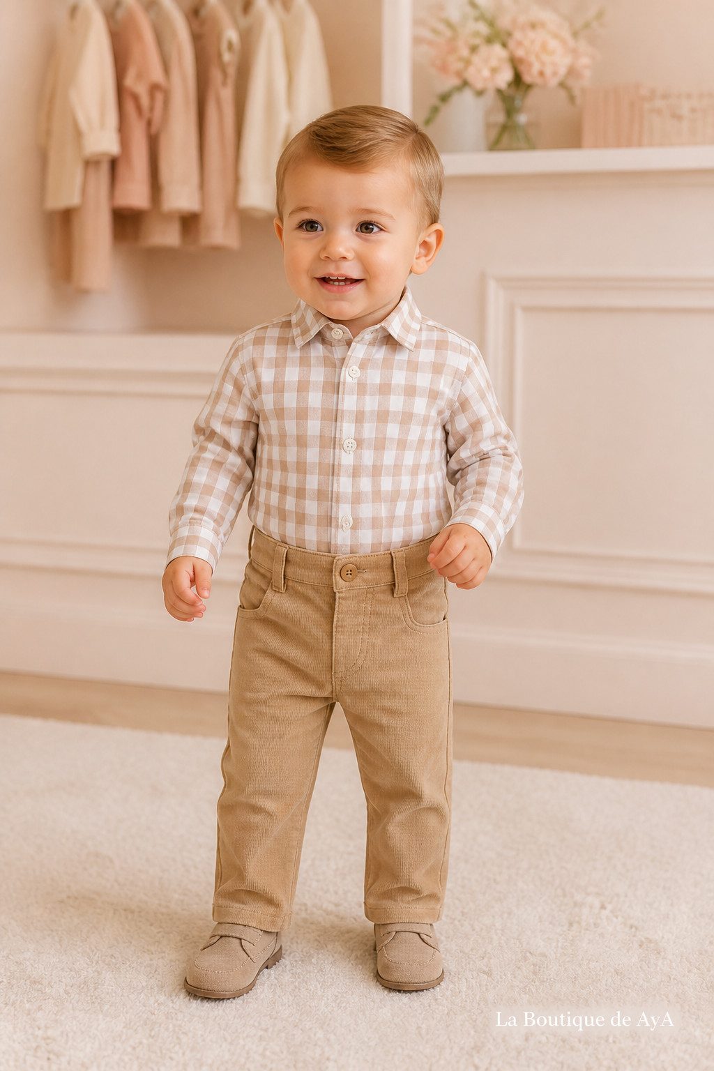 Gingham and Corduroy for a Classic Look Gingham and Corduroy for a Classic Look — Baby Outfits 2027