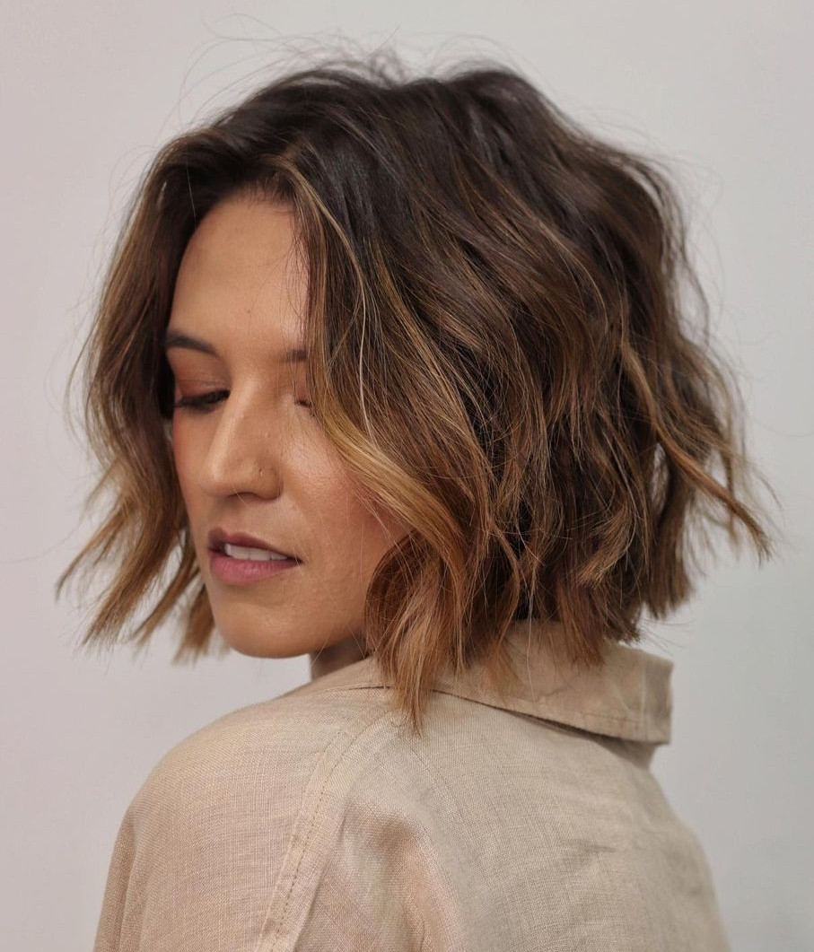 Dark Brown With Blonde Highlights Visual Idea Dark Brown With Blonde Highlights Visual Idea — Chin Length Bob 2027