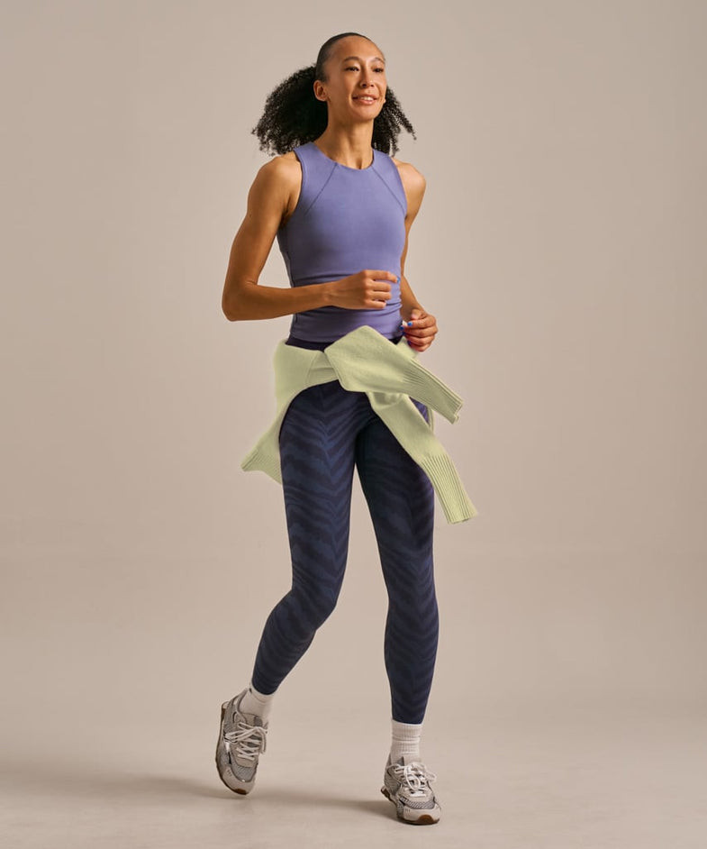 Purple Tank and Chevron Leggings for Sleek Performance Purple Tank and Chevron Leggings for Sleek Performance — Running Outfits for Women 2027