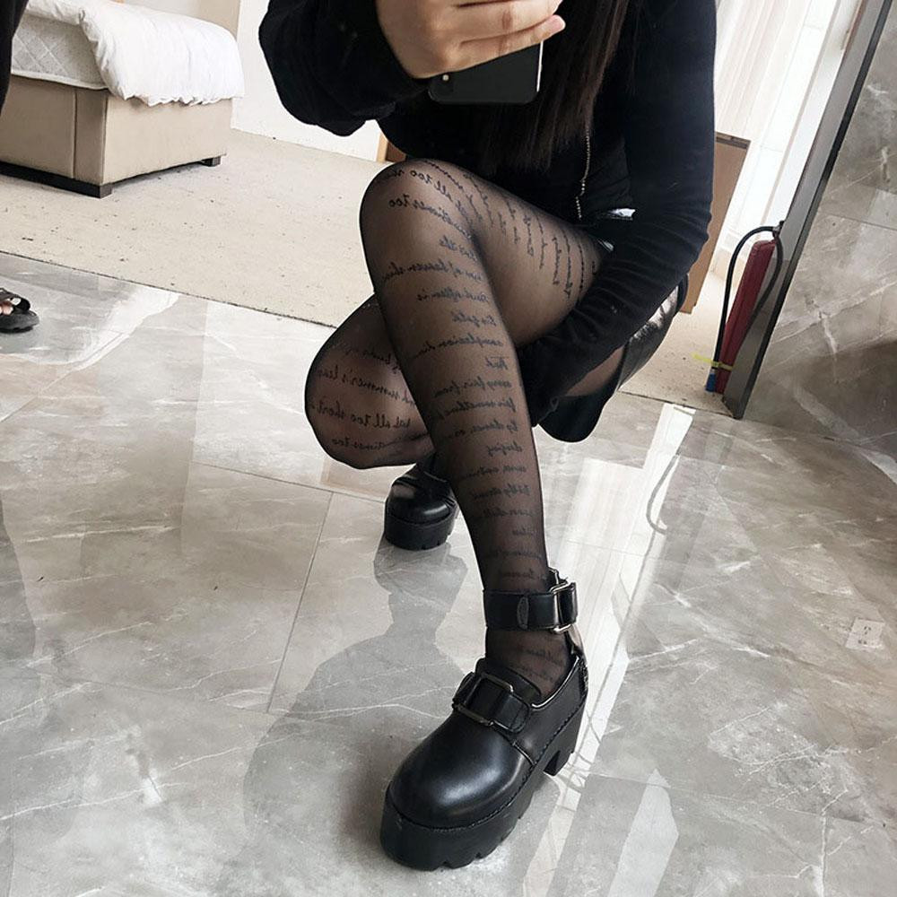 Text-Printed Sheer Tights: A Graphic Statement — Sheer Tights Outfits 2027