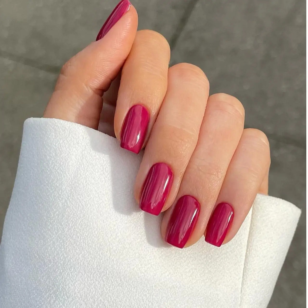 Solid Color Visual Idea Solid Color Visual Idea — Winter Pink Nails 2027