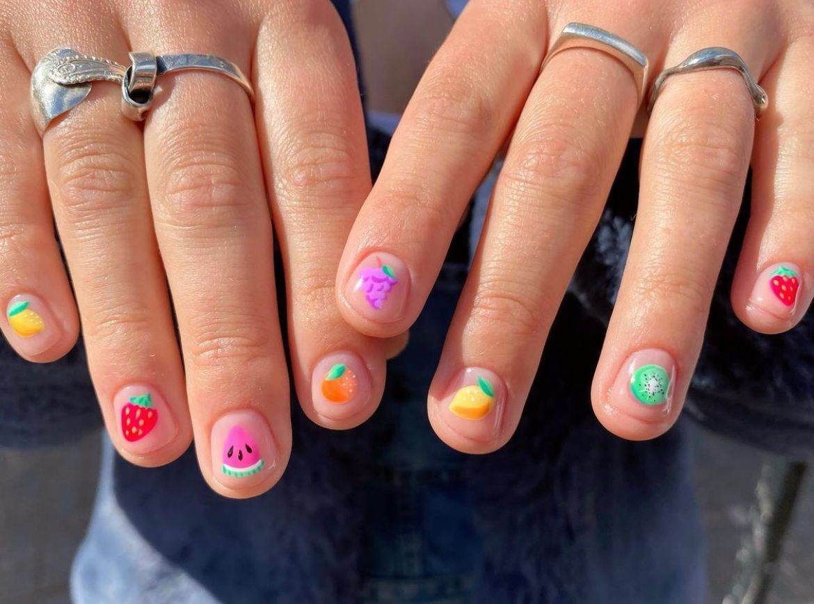 Metallic Floral Overlay Visual Idea Metallic Floral Overlay Visual Idea — Short Spring Nails 2027