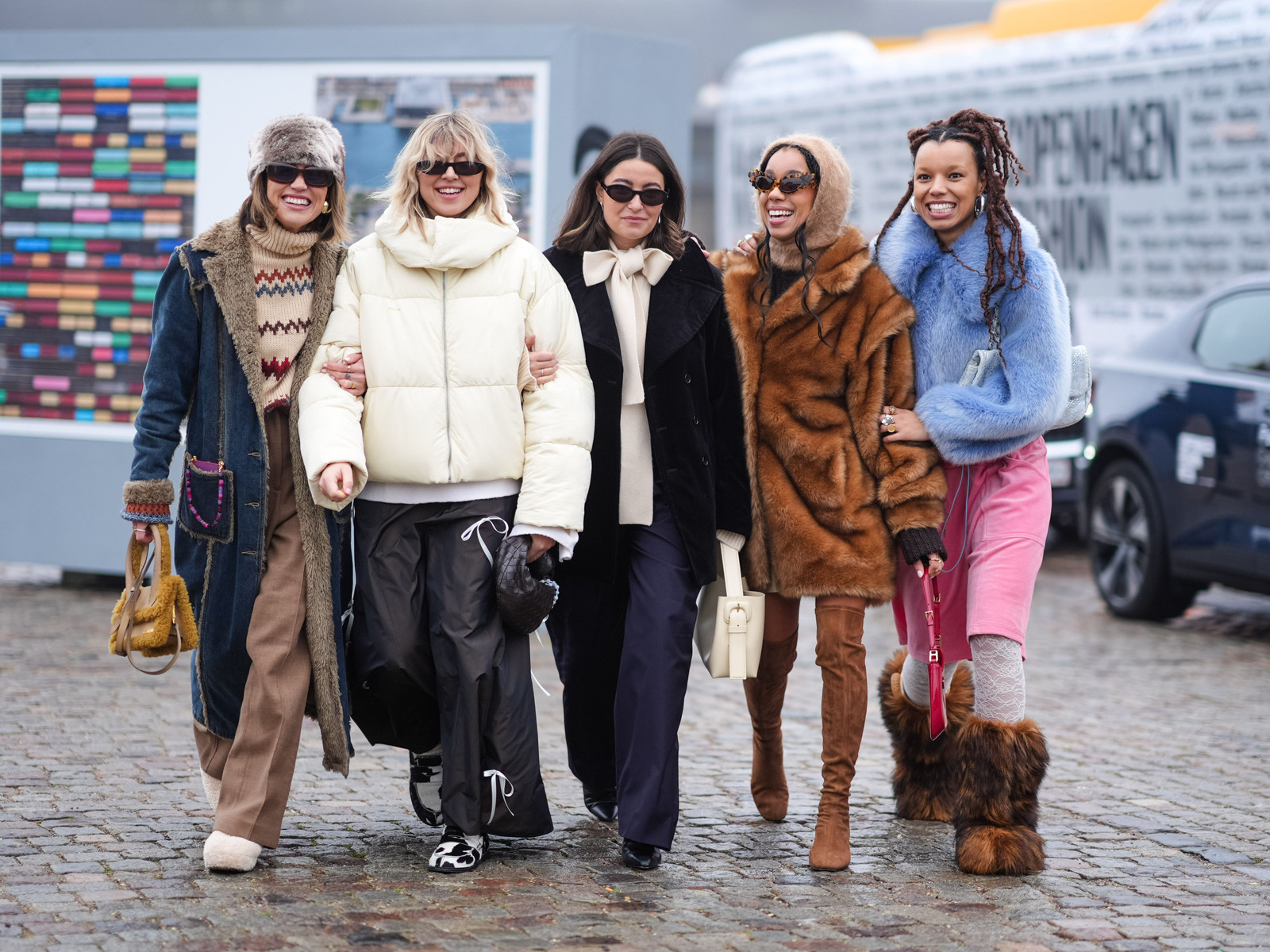 Cream Puffer Jacket Meets Knitwear and Black Trousers — Winter Outfits 2027 with Puffer