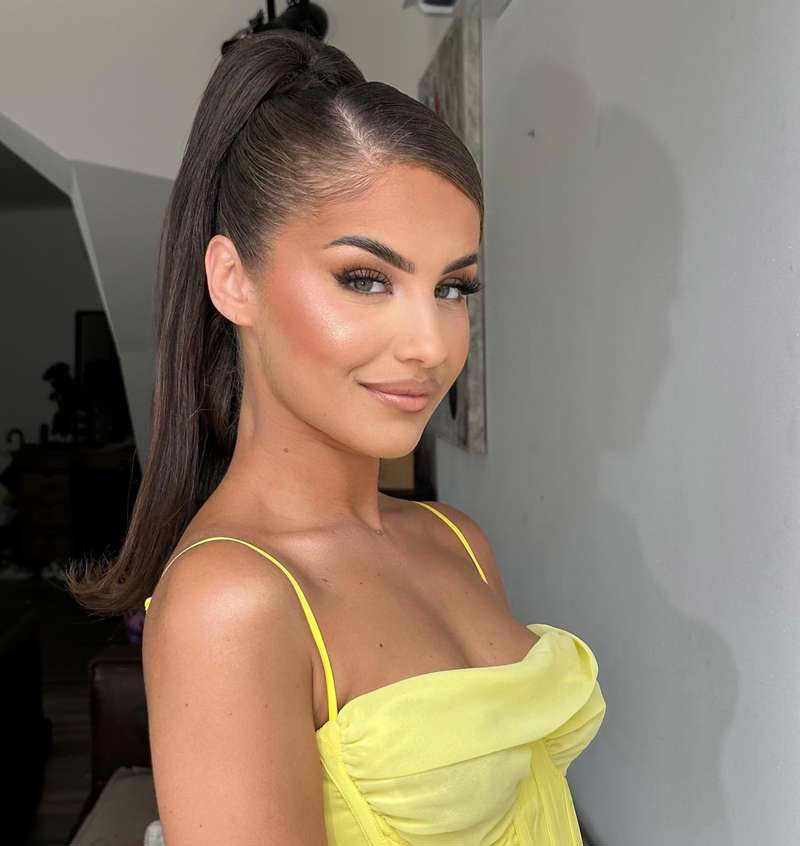 Dark Brown Sleek Straight High Ponytail Dark Brown Sleek Straight High Ponytail — Prom Ponytail Hairstyles 2027