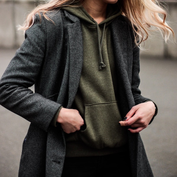 Grey Coat and Olive Hoodie for Cozy Layering Grey Coat and Olive Hoodie for Cozy Layering — Australia Outfits 2027