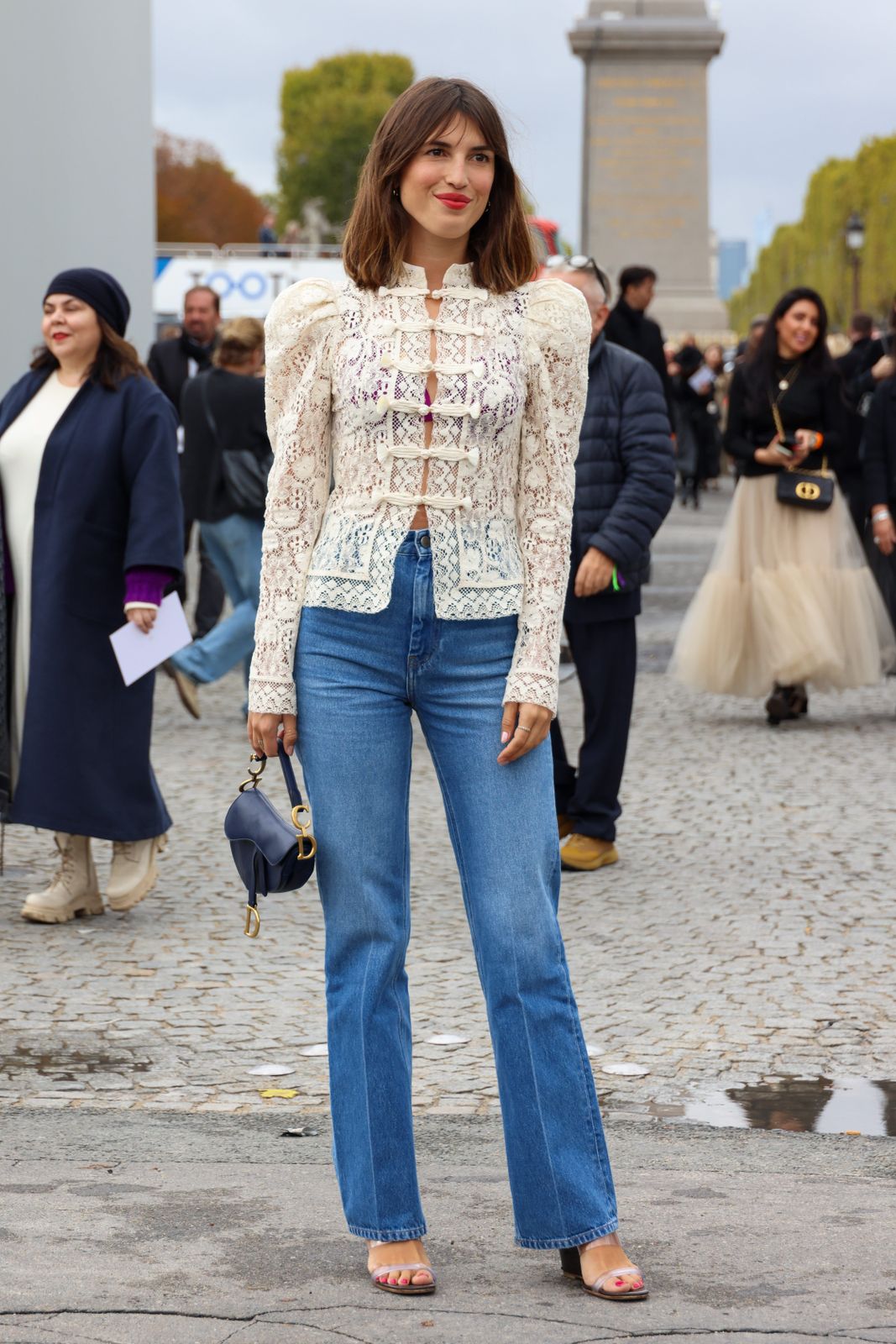 Lace Top with Flared Jeans and Crossbody Bag Lace Top with Flared Jeans and Crossbody Bag — Cowgirl Outfits 2027