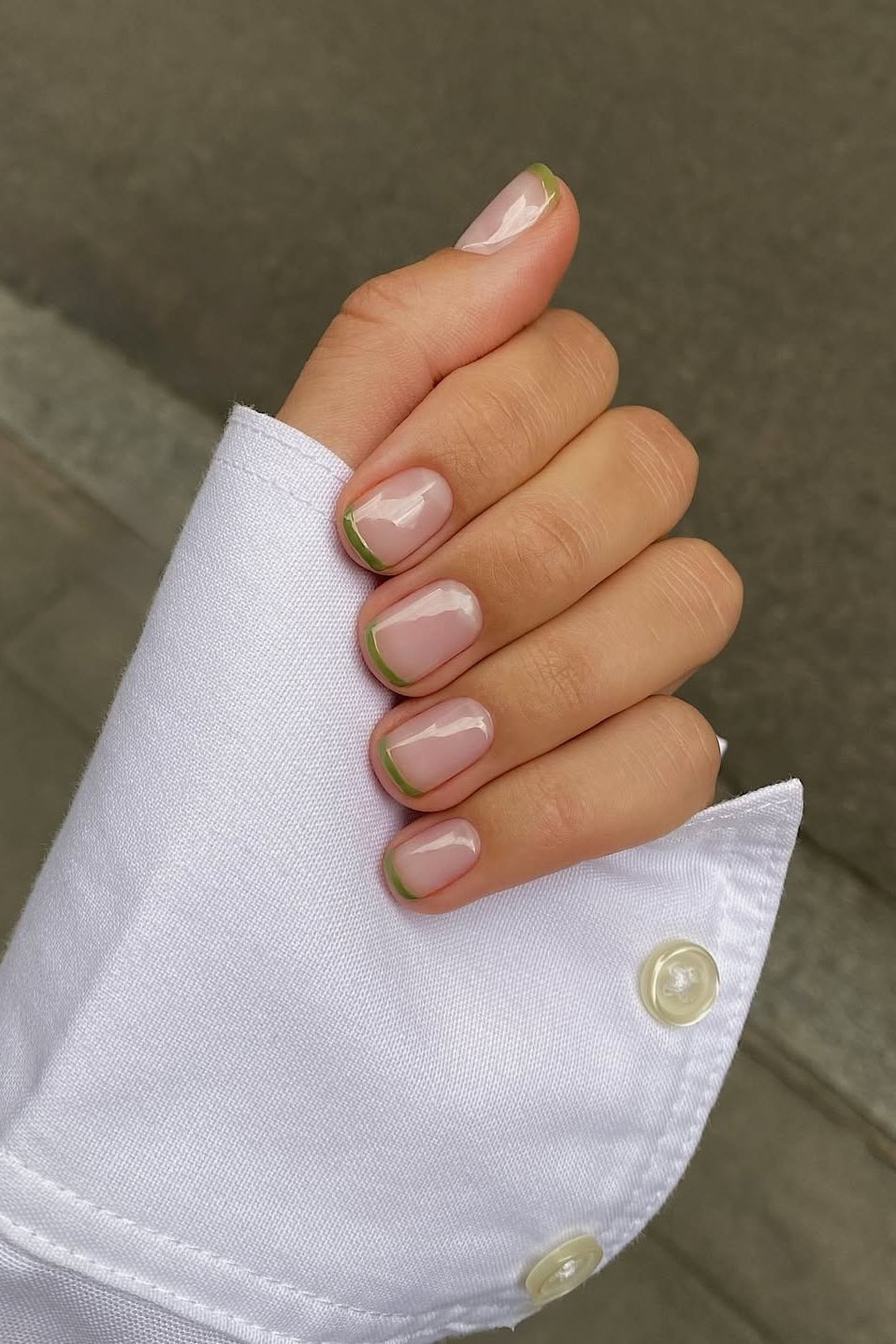 Thin French Tip Visual Idea Thin French Tip Visual Idea — Short Square Nails 2027