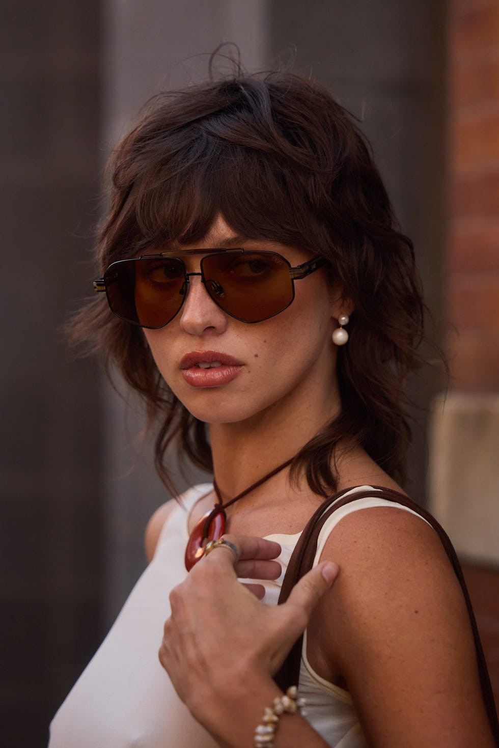 Dark Brown Collarbone Shag With Choppy Bangs Dark Brown Collarbone Shag With Choppy Bangs — Haircuts 2027 for Wavy Hair