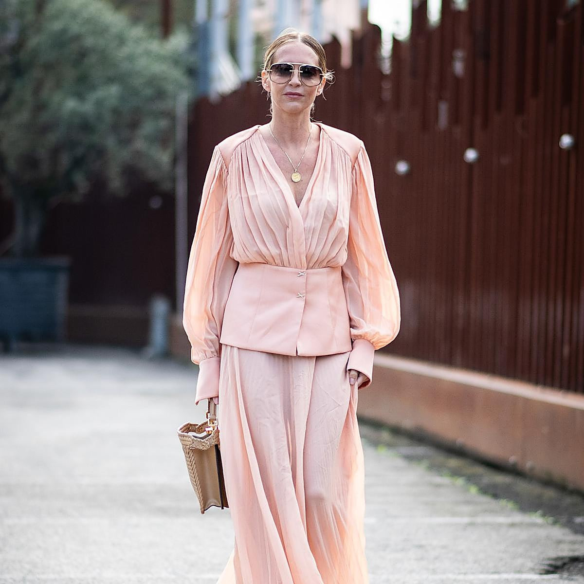 Blush Gathered Set for Evening Elegance — Blush Outfits 2027