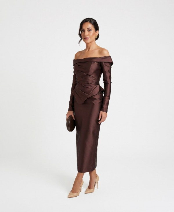 Evening Event Outfit Idea: Chocolate Brown Corset Dress Styling: Layering Evening Event Outfit Idea: Chocolate Brown Corset Dress Styling: Layering — Corset Dress Outfits 2027