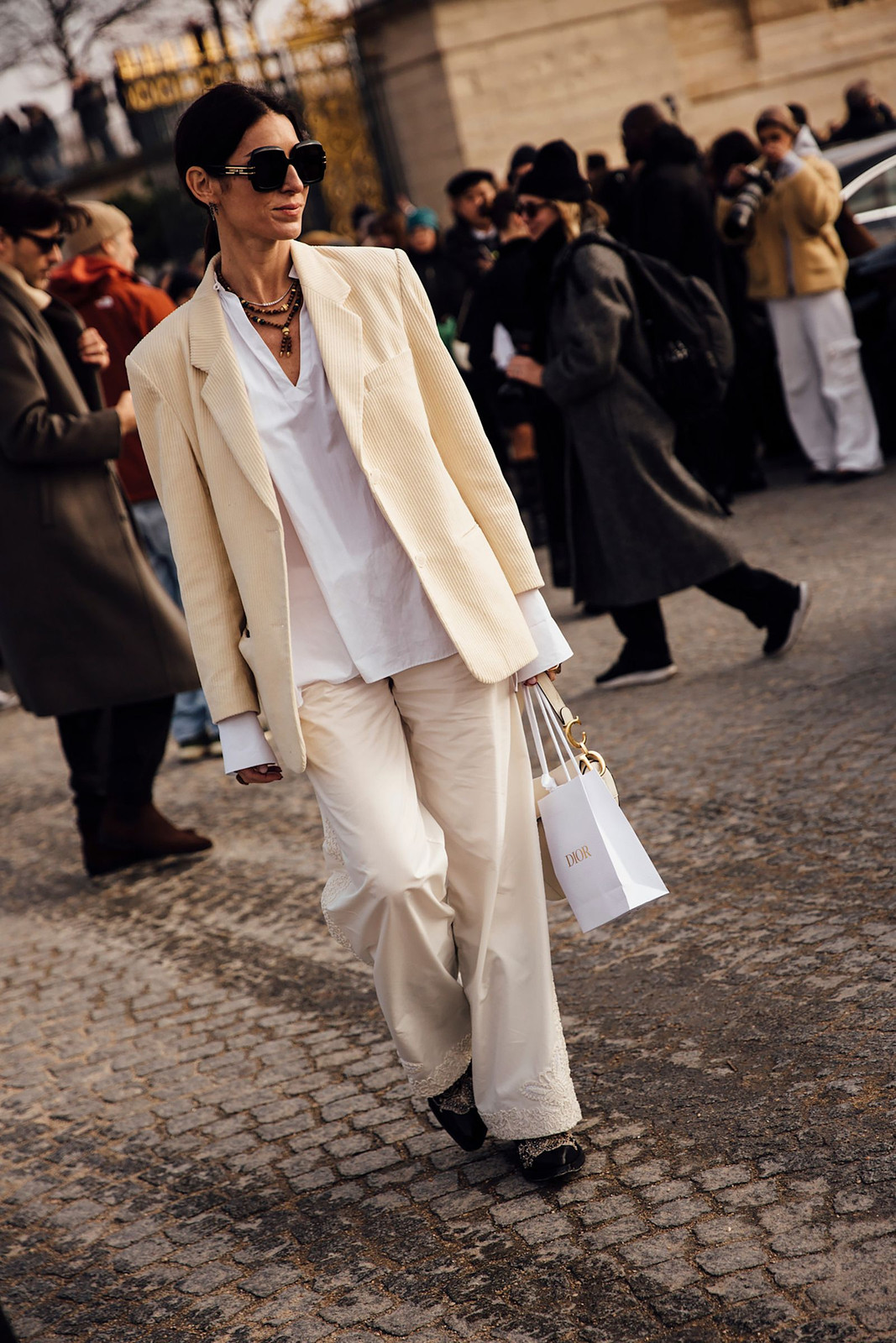Corduroy Cream Blazer for Casual Street Style Corduroy Cream Blazer for Casual Street Style — Cream Outfits 2027