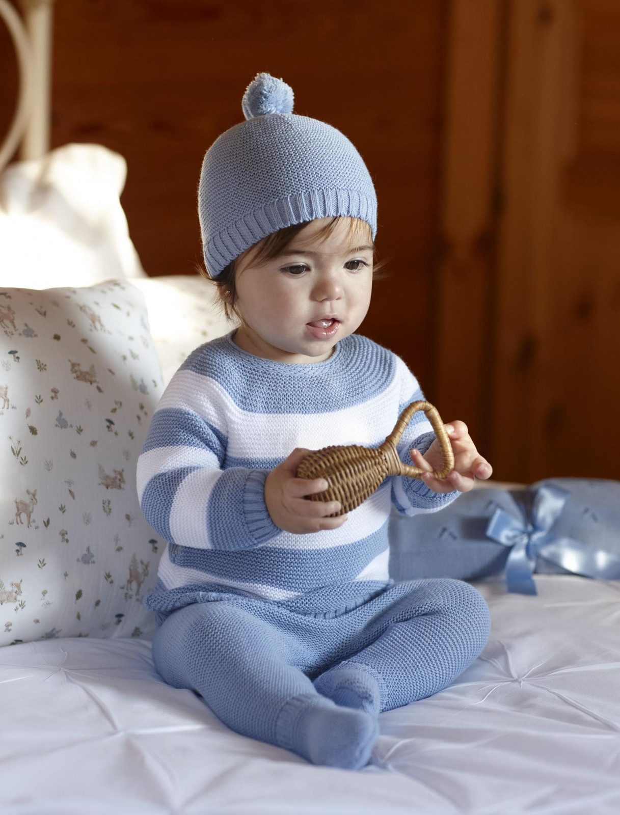 Striped Knit Sweater and Footie Leggings Set Striped Knit Sweater and Footie Leggings Set — Baby Outfits 2027