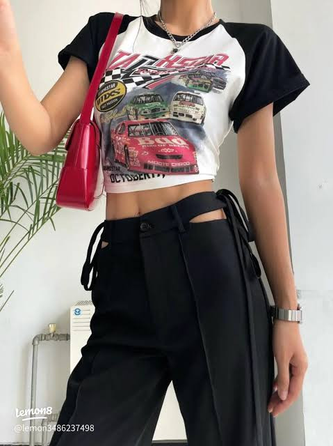 Graphic Tee with Cutouts and Wide-Leg Pants: Streetwear Edge Graphic Tee with Cutouts and Wide-Leg Pants: Streetwear Edge — Teen Outfits 2027