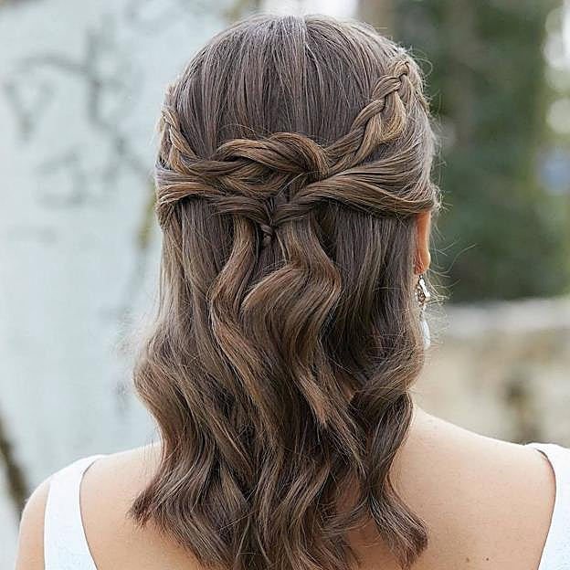 Dark Brown With Subtle Highlights Visual Idea Dark Brown With Subtle Highlights Visual Idea — Half Up Half Down Wedding Hair 2027