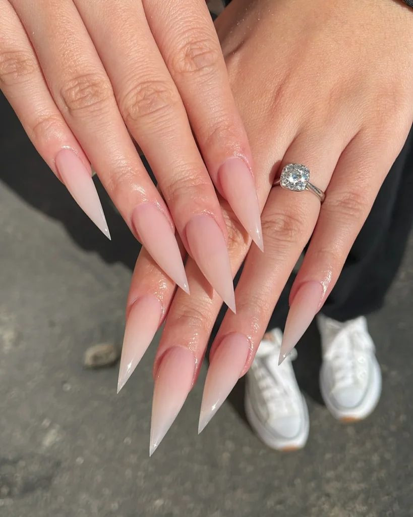 Extra-Long Stiletto Ombre Nails — Nail Shapes 2027