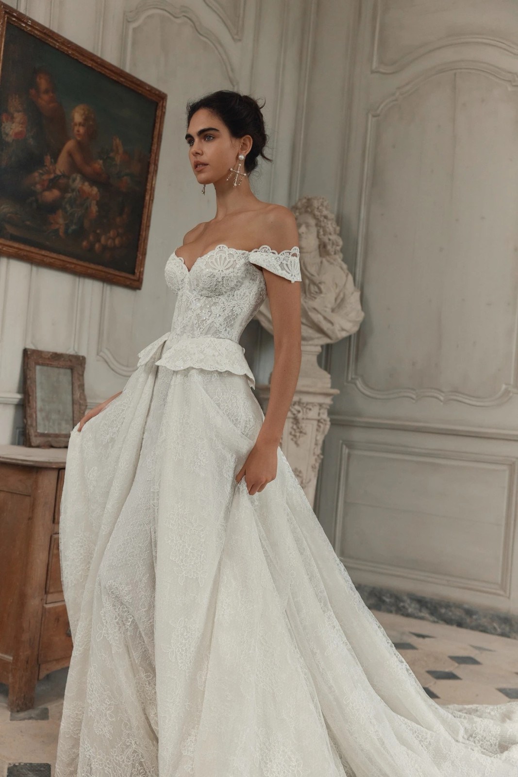 Ivory Off-Shoulder Lace Wedding Dress Ivory Off-Shoulder Lace Wedding Dress — Off the Shoulder Dresses 2027