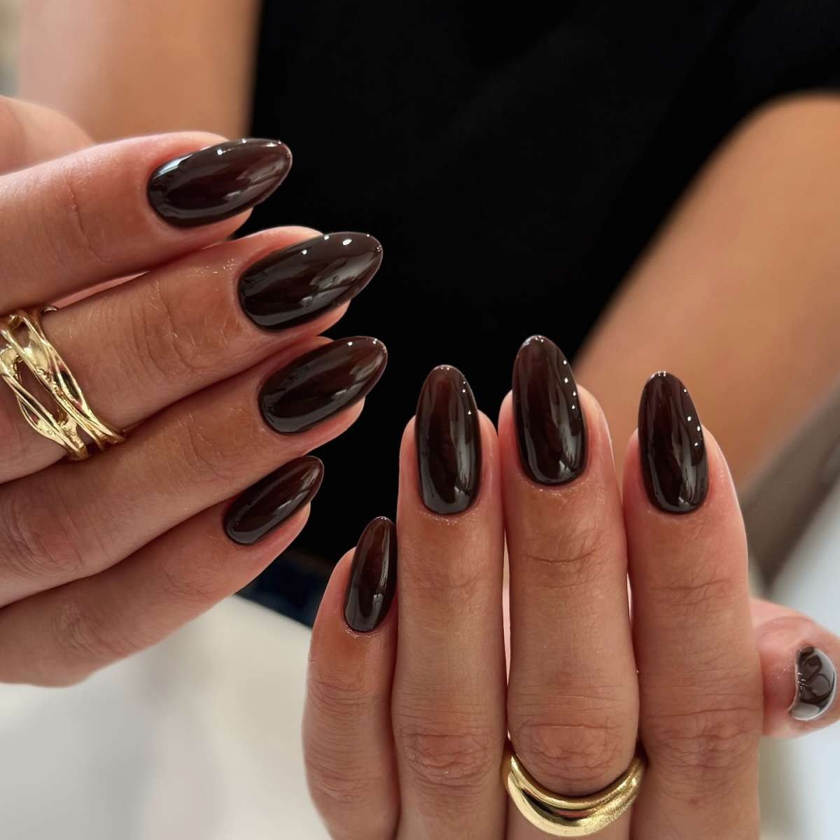 Minimalist White Dots Visual Idea Minimalist White Dots Visual Idea — Chocolate Brown Nails 2027