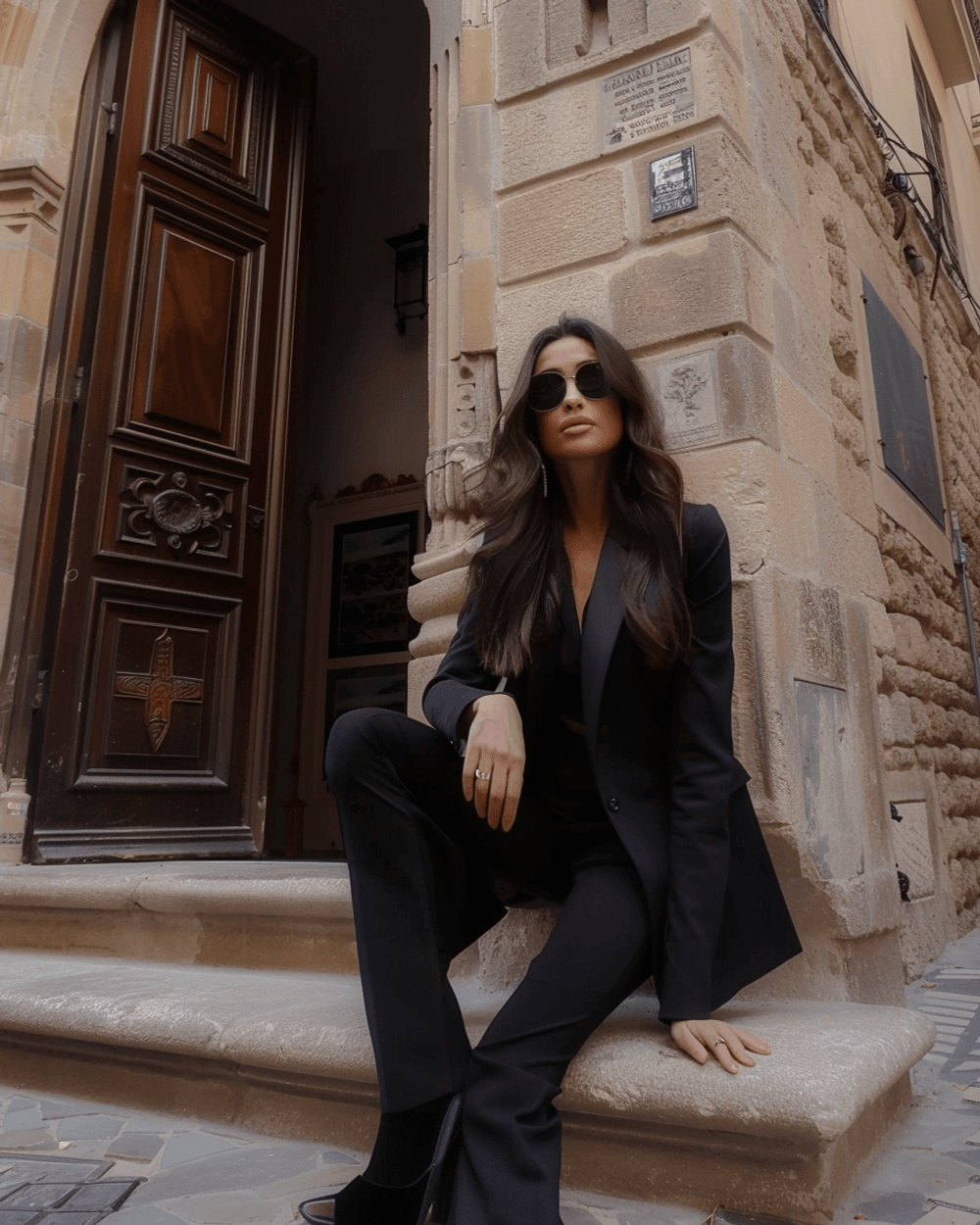 Satin Lapel Blazer and Flared Trousers: A Polished Networking Statement Satin Lapel Blazer and Flared Trousers: A Polished Networking Statement — Networking Outfits 2027
