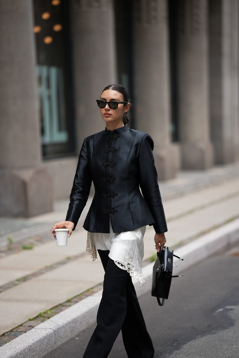Oriental-Inspired Jacket with Lace Underlayer and Trousers Oriental-Inspired Jacket with Lace Underlayer and Trousers — Alt Outfits 2027