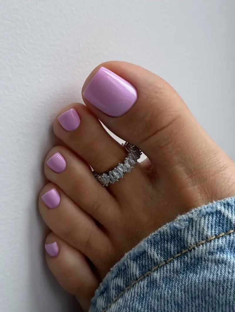 Solid Color Visual Idea Solid Color Visual Idea — Toe Nails 2027