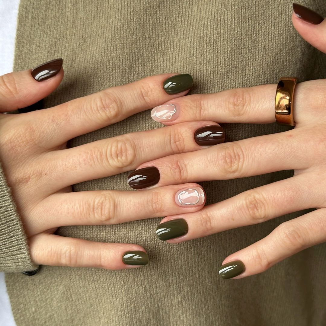 Deep Burgundy Reverse French Nails Deep Burgundy Reverse French Nails — Simple Winter Nails 2027