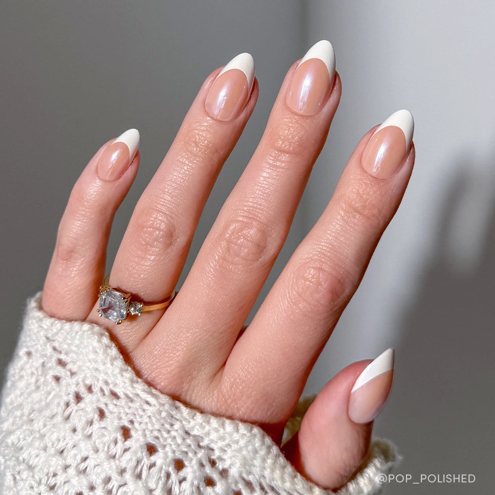 Crisp White French Tip Almond Nails Crisp White French Tip Almond Nails — Short Graduation Nails 2027