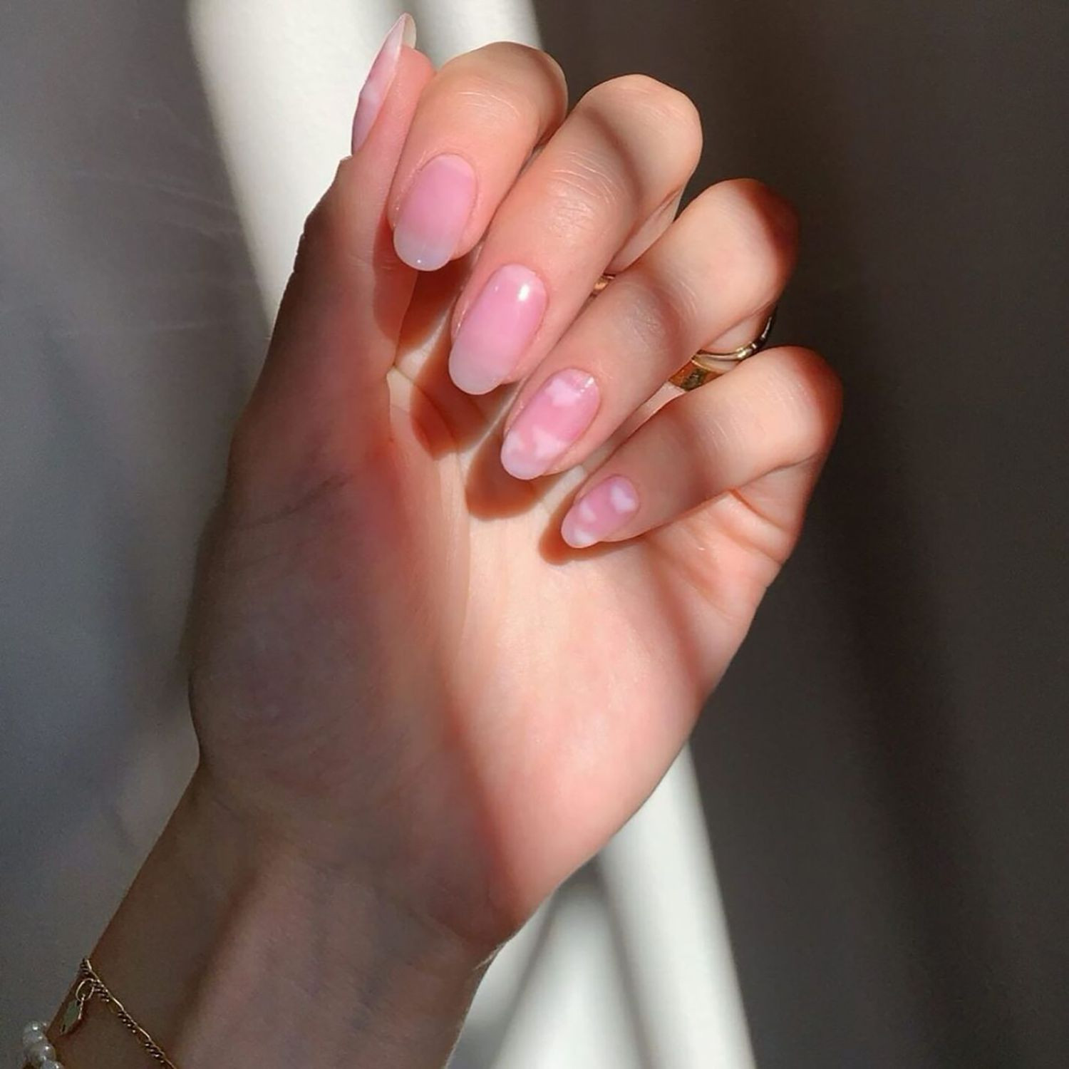 Sheer Baby Pink Jelly Cloud Shapes — Baby Pink Nails 2027