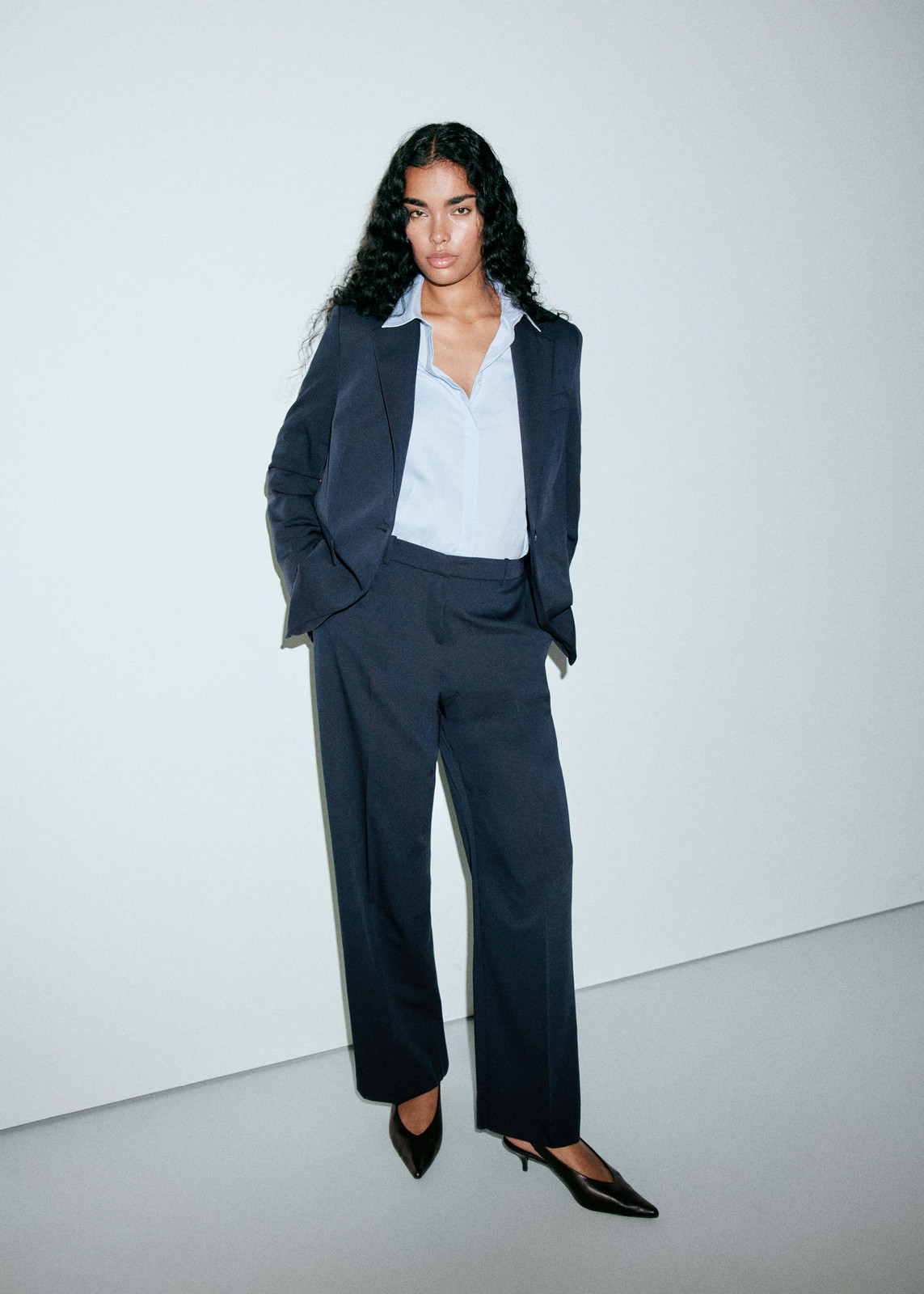 Navy Blazer and Sky Blue Shirt for Office Wear Sky Blue Outfits 2027