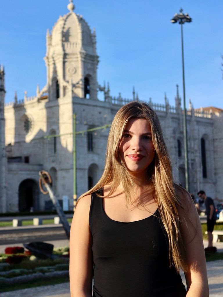 Lisbon Landmark Sightseeing with a Black Tank Top Lisbon Landmark Sightseeing with a Black Tank Top — Lisbon Outfits 2027