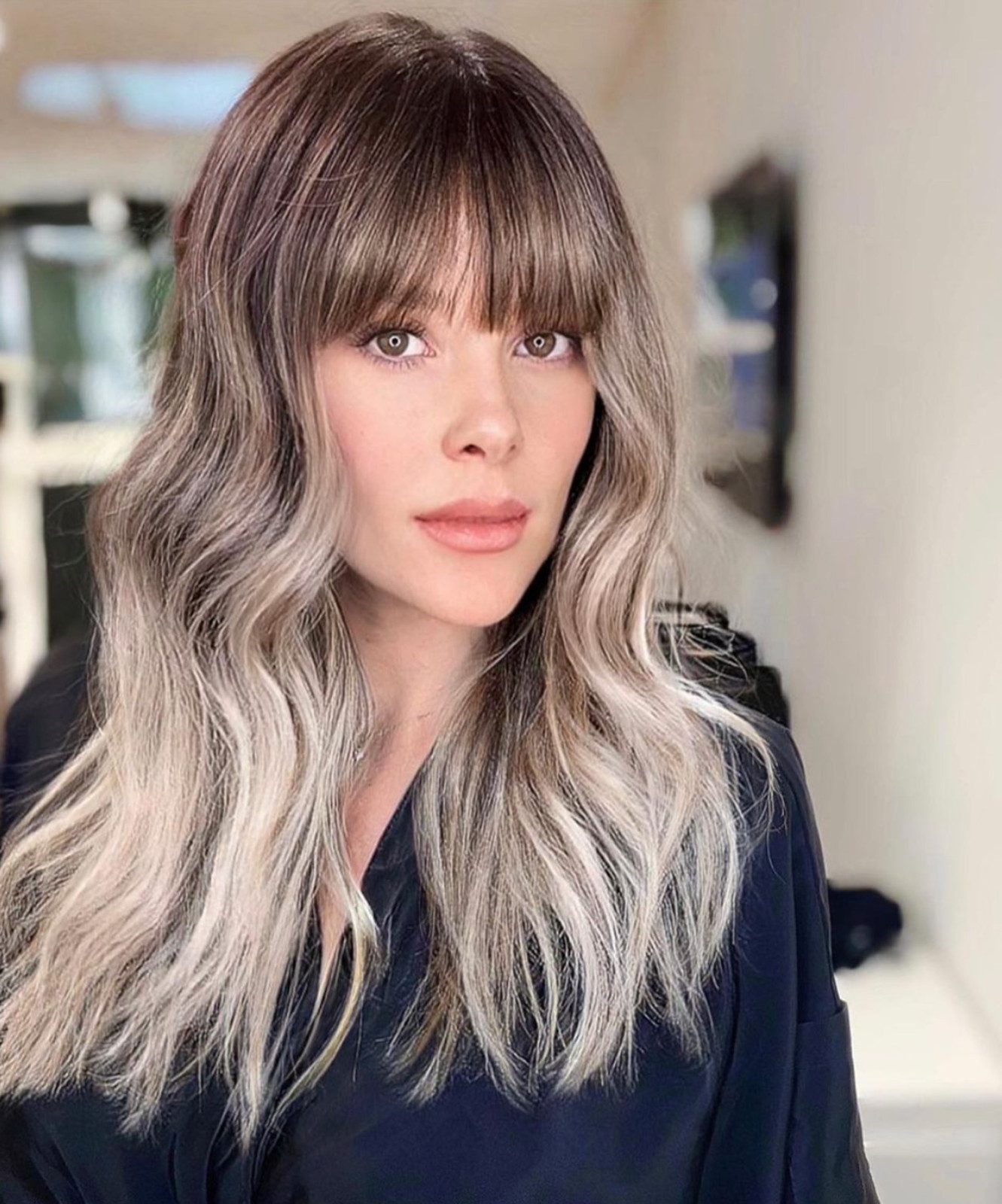 Long Layers with Dark Brown Balayage Long Layers with Dark Brown Balayage — Balayage Bangs 2027