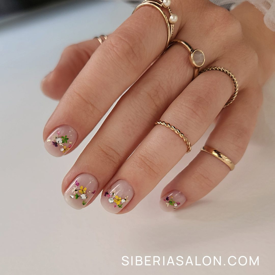 Visual Idea — Each Nail Features Delicate Spring Square Nails 2027