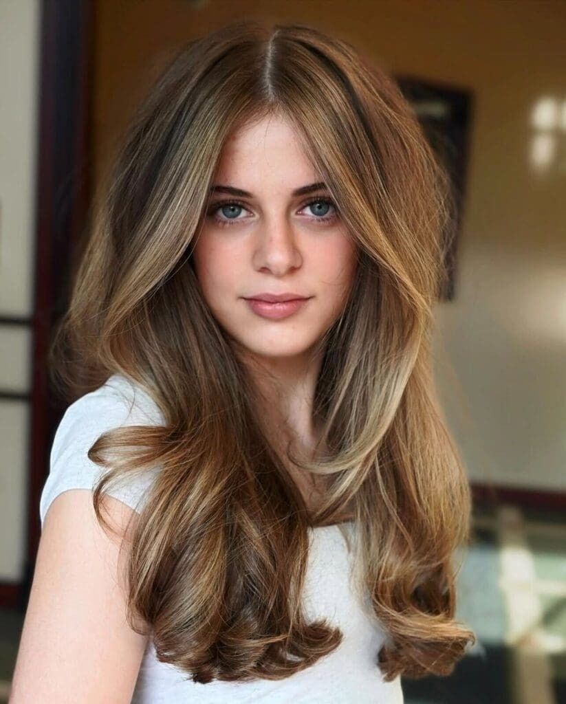 Long Layers Dark Blonde Honey Balayage — Low Maintenance Hair Color 2027
