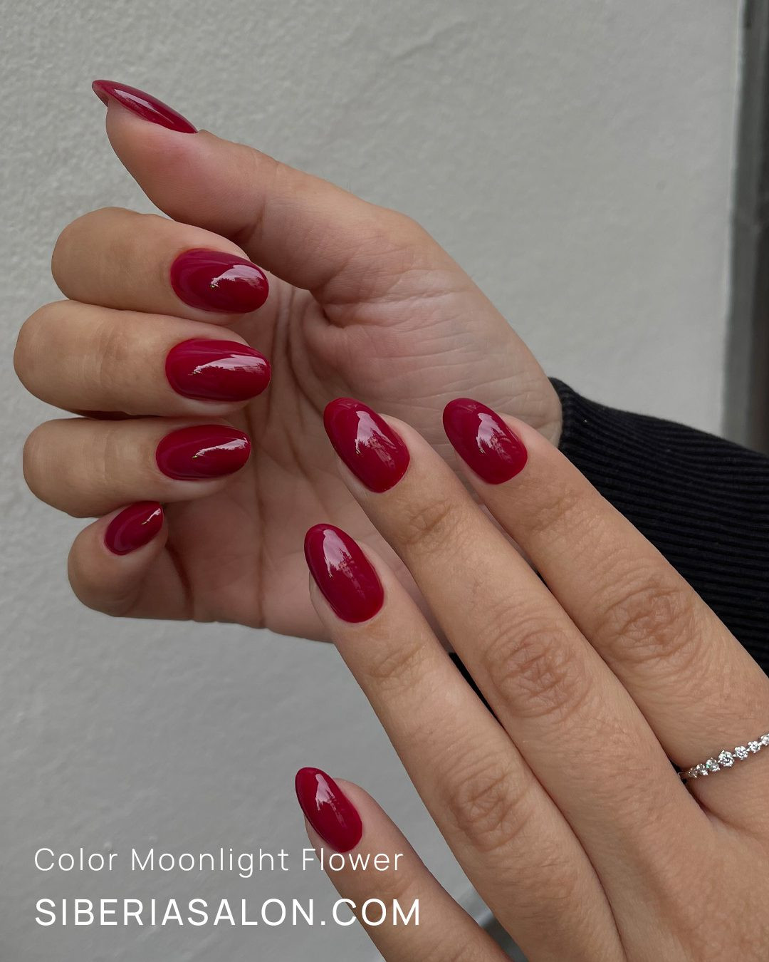 Subtle Shimmer Deep Red Almond Nails Subtle Shimmer Deep Red Almond Nails — Winter Red Nails 2027