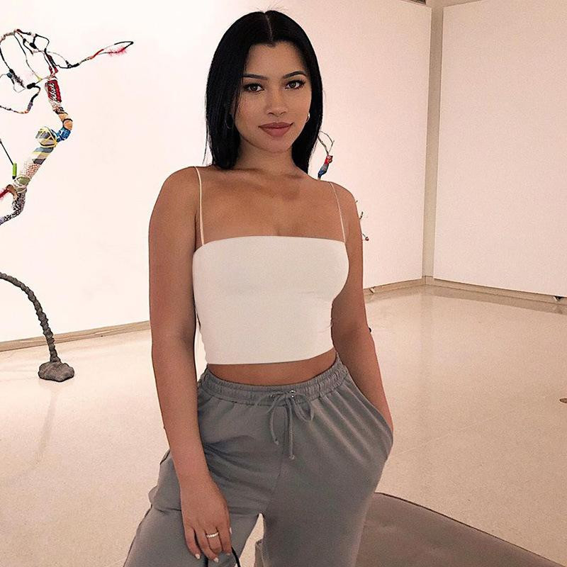 White Ribbed Tube Top with Grey Sweatpants White Ribbed Tube Top with Grey Sweatpants — Tube Top Outfits 2027