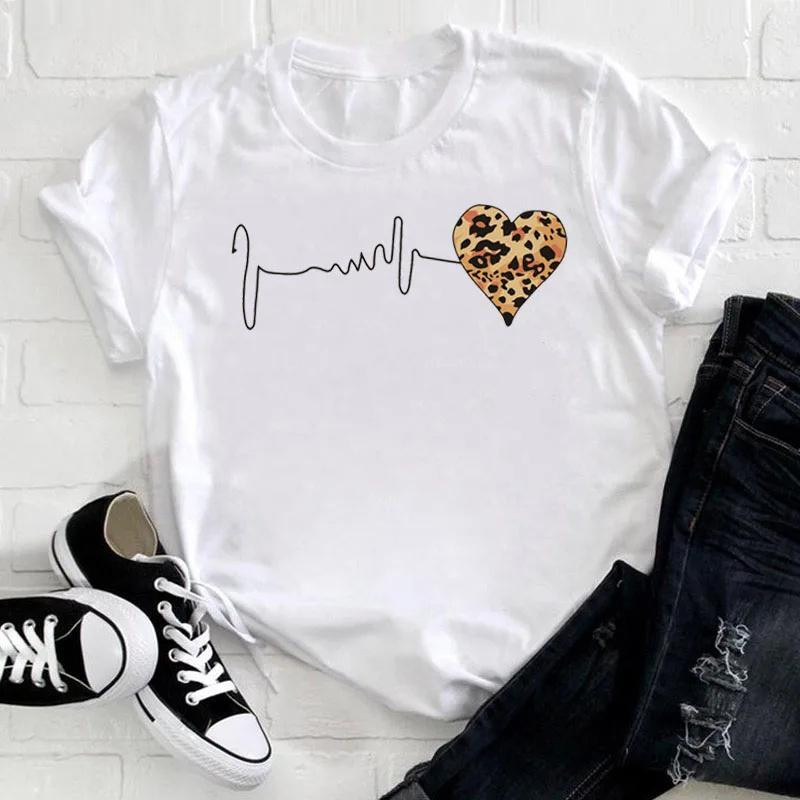 Graphic T-Shirt with Leopard Heart Bicycle Graphic T-Shirt with Leopard Heart Bicycle — Heart Outfits 2027