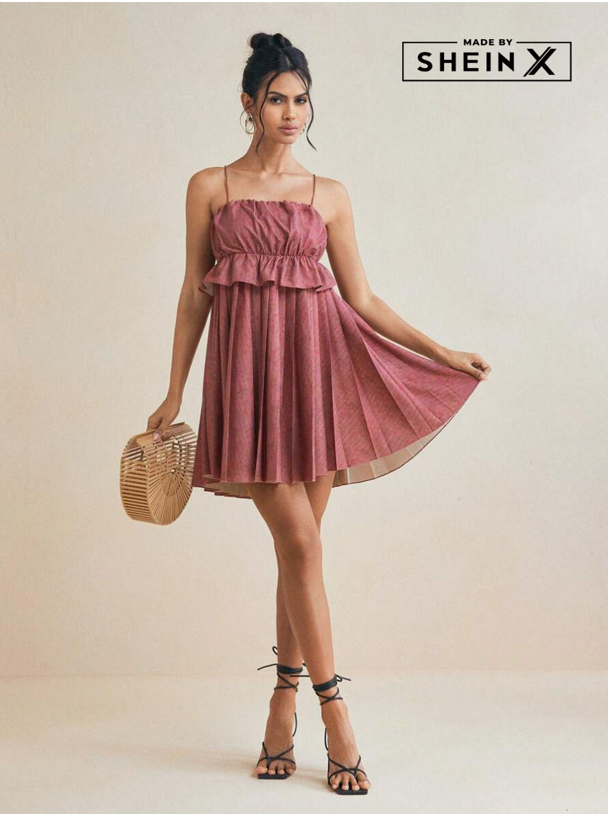 Rose Pink Ruffled Mini Dress for a Playful Look Rose Pink Ruffled Mini Dress for a Playful Look — Shein Outfits 2027