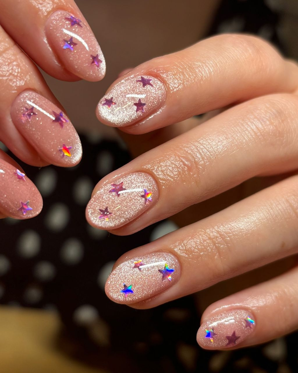 Rose Gold Glitter 3D Charms — Birthday Nails 2027