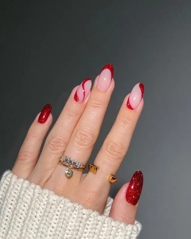 Visible Visual Idea Visible Visual Idea — Christmas Almond Nails 2026