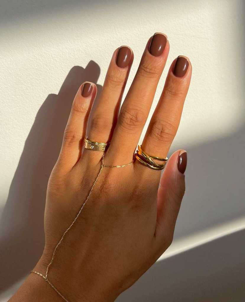 Glossy Espresso Almond Nails — Espresso Nails 2027