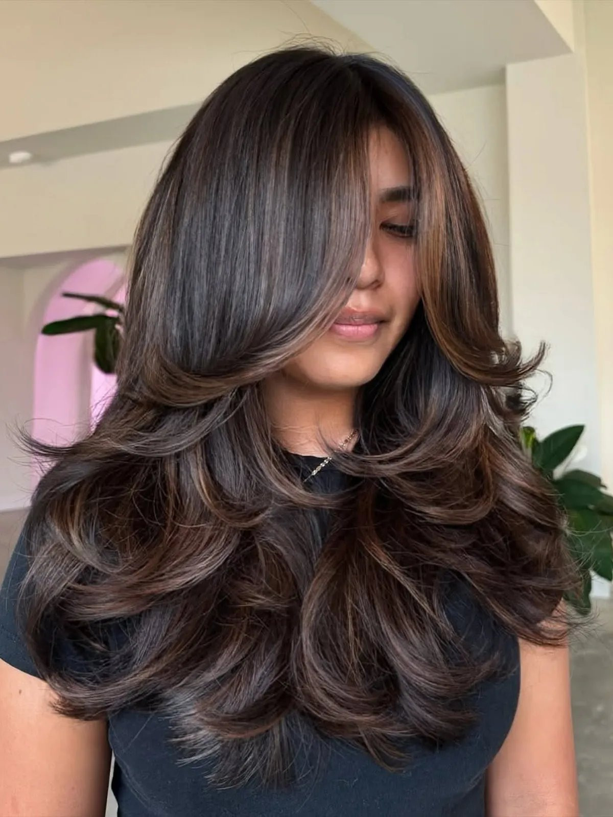 Dark Chocolate Brown With Ash Blonde Highlights Dark Chocolate Brown With Ash Blonde Highlights — Hair Color 2027 for Olive Skin