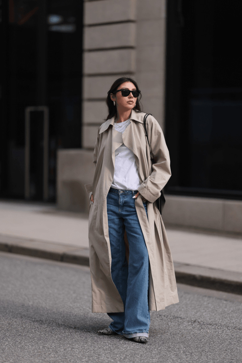 Suede Blazer and Leopard Boots with Light Blue Jeans — Wide Leg Jeans Outfits 2027