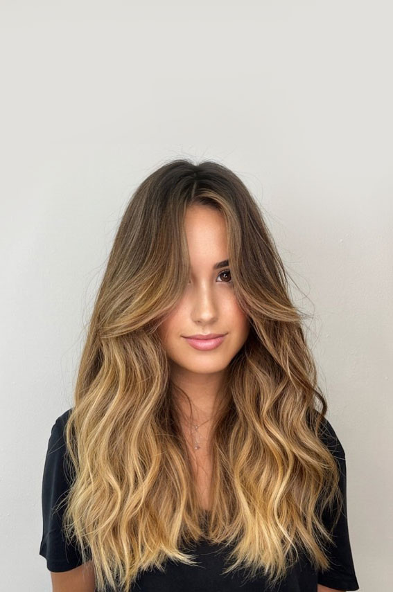 Long Dark Brown To Blonde Ombre Waves — Blonde Ombre Hair 2027