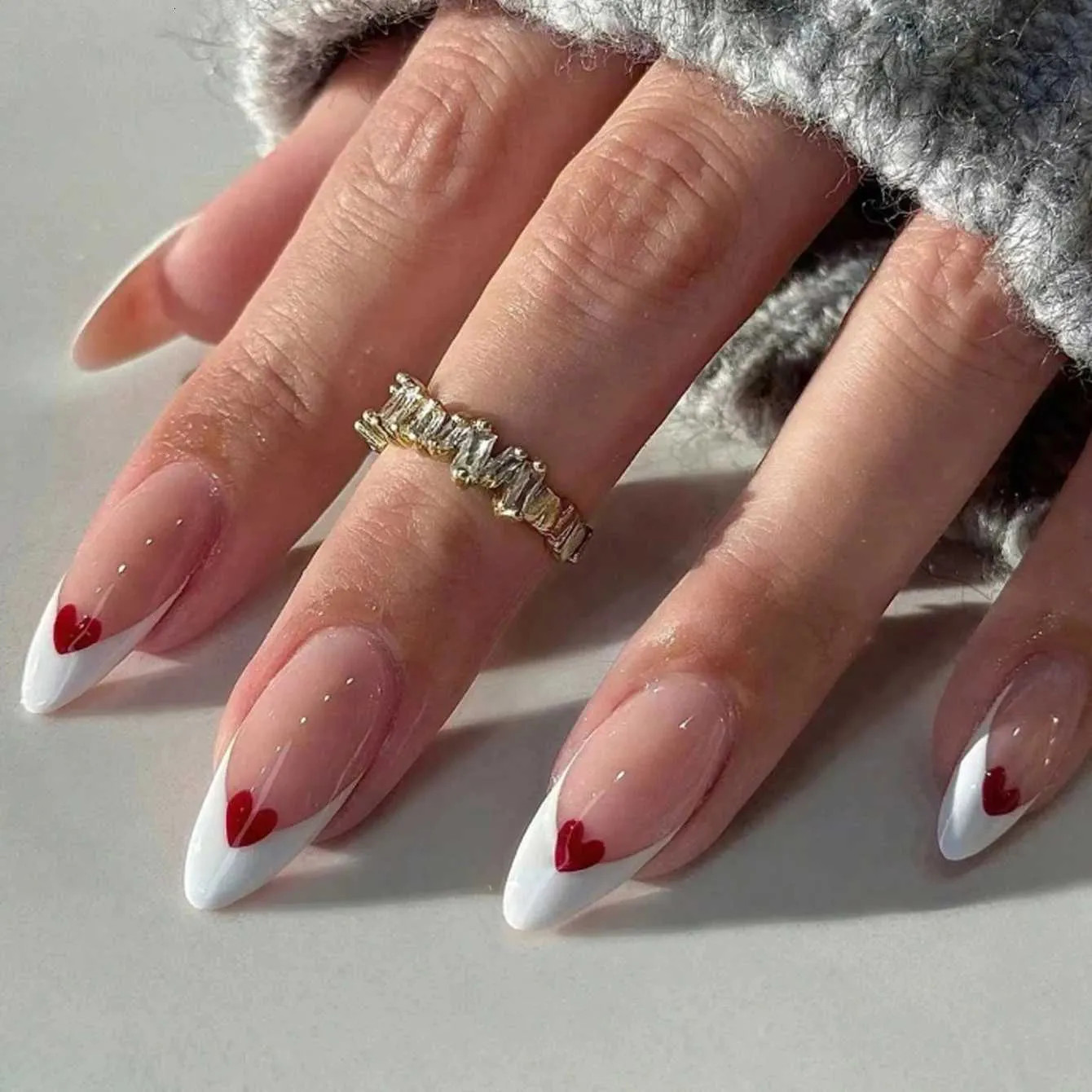 Glossy Visual Idea — Prom Almond Nails 2027