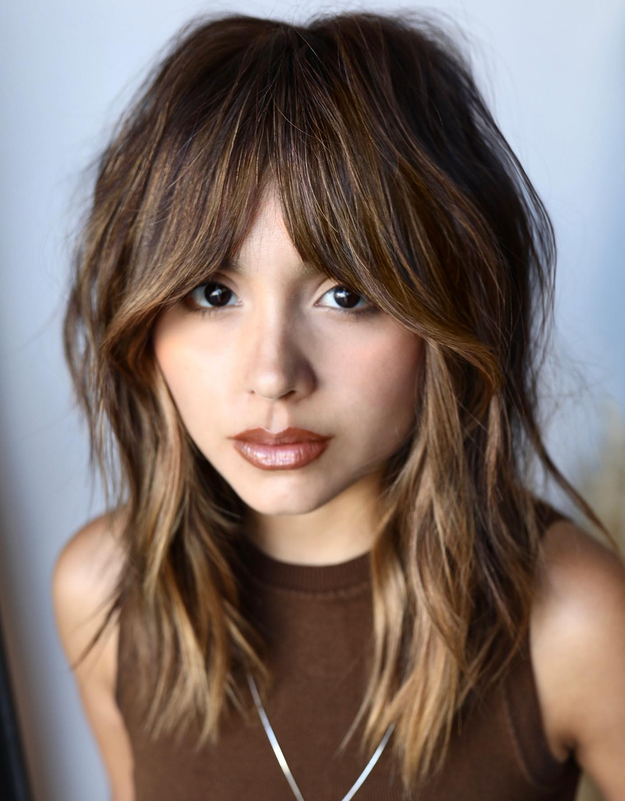Shag Cut With Blonde Balayage Dimension Shag Cut With Blonde Balayage Dimension — Hair Color 2027 for Brown Eyes