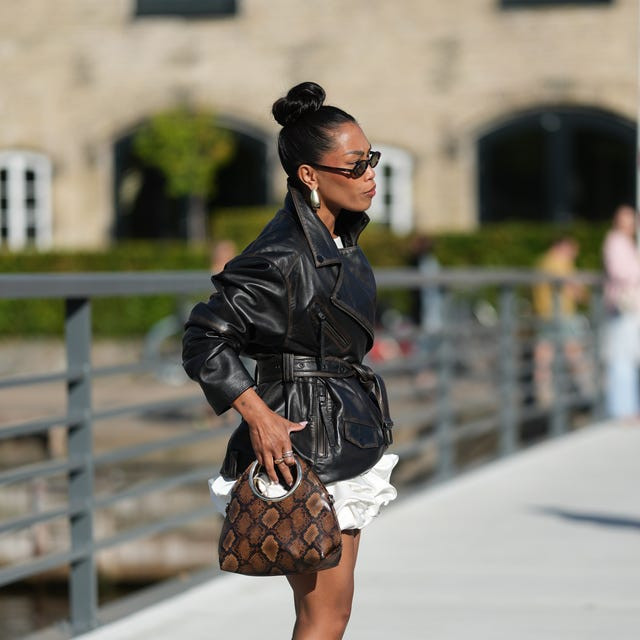 White Sandals Outfit Idea White Sandals Outfit Idea — Fall Leather Jacket Outfits 2026